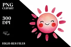 Smiling Pinkish Moon, Transparent PNG Product Image 2