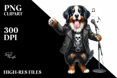Punk Bernese Mountain Dog | Sublimation Clipart Product Image 3