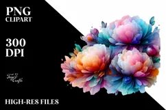 Autumn -like Peonies Transparent PNG Product Image 3