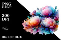 Autumn -like Peonies Transparent PNG Product Image 2