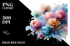 Glossy Peonies, Transparent PNG Product Image 1