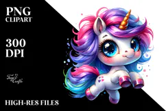 Cute Unicorn Drawing, Transparent PNG Product Image 2