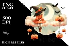 A Sitting Cloud with Pumpkins PNG Product Image 2