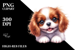 Whimsical Baby Cavalier King Charles Spaniel PNG Product Image 2