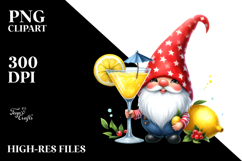 Whimsical Gnome Drinking Cocktail PNG Product Image 2