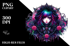 Vibrant Gothic Girl, Transparent PNG Product Image 2