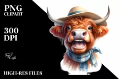 Cow Hat Enthusiastic Goofy Sublimation Clipart Product Image 3