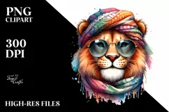 Colorful Baby Lion Portrait | Clipart Product Image 1