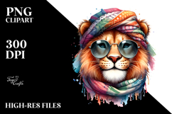 Colorful Baby Lion Portrait | Clipart Product Image 2