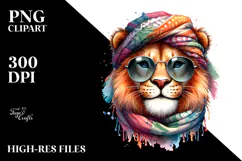 Colorful Baby Lion Portrait | Clipart Product Image 2