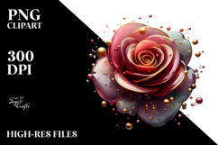 Abstract Glossy Rose PNG Product Image 2
