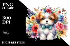 Colorful Cute Dog PNG Product Image 1