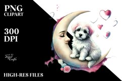 Colorful Dog on Moon Art Product Image 2