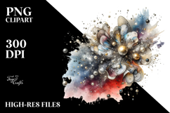 Shiny Cosmos with Metalic Insertions, Transparent PNG Product Image 2
