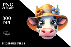 Cow Sun Bored Goofy Sublimation Clipart Product Image 3