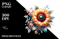 Colorful Sunflower PNG Product Image 2