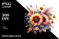 Colorful Sunflower, PNG Product Image 2