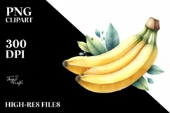 Watercolor Banana Sticker Clipart Product Image 3