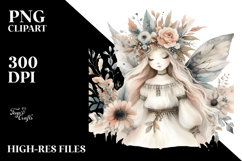 Washed Watercolor Whimsical Fairy, Transparent PNG Product Image 2