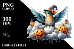 Hummingbird in Halloween PNG Product Image 2