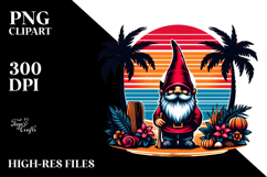 Retro Tropical Gnome Sunset, 20 oz Tumbler Product Image 2