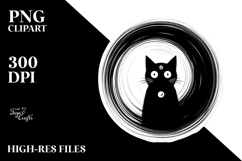Funny Black Cat PNG Product Image 2