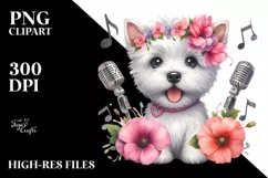 Baby West Highland White Terrier Pop Singer Whimsical | Product Image 1