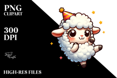 Joyful Lamb Illustration, High-Quality PNG Product Image 2