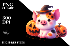 Simple Drawing Cute Baby Pig Halloween | Sublimation | Product Image 2