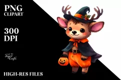 Colorful Elk Baby Halloween | Sublimation Clipart Product Image 3