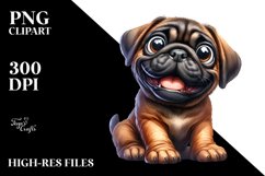 Enthusiastic Bullmastiff | Sublimation | Clipart Product Image 1