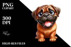 Enthusiastic Bullmastiff | Sublimation | Clipart Product Image 1