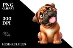 Enthusiastic Bullmastiff | Sublimation | Clipart Product Image 3
