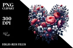 Floral Heart, Transparent PNG Product Image 2