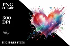 Spring Heart Paintbrush Digital Painting PNG Product Image 2