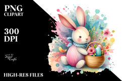 Colorful Pastel Bunny Made of Wood Product Image 2