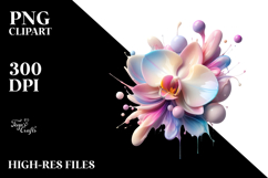 Pastel Orchid Watercolor PNG Product Image 2