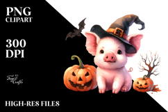 Vibrant Drawing of a Cute Baby Pig | Sublimation Clipart Product Image 2