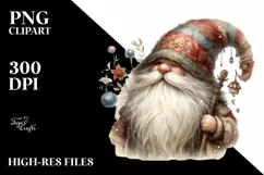 Washed Vintage Gnome, Transparent PNG Product Image 3