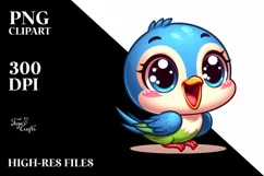 Colorful Baby Swallow Clipart Product Image 3