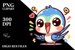 Colorful Baby Swallow Clipart Product Image 1