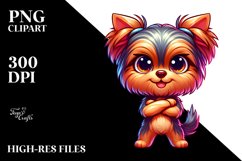 Colorful Baby Yorkshire Terrier Clipart Product Image 1