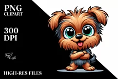 Colorful Baby Yorkshire Terrier Clipart Product Image 3