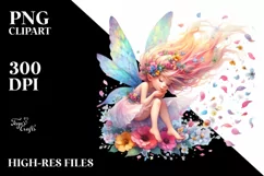 Colorful Fairy Tumbling Petals in Wind | Sublimation | Product Image 1