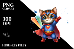 Colorful Baby Cat Hero | Clipart Product Image 2