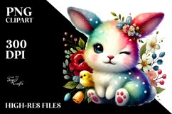 Easter Bunny Winking Digital Painting PNG Product Image 2