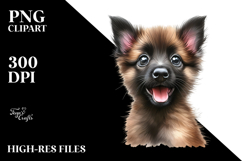 Happy Baby Malinois PNG Product Image 2