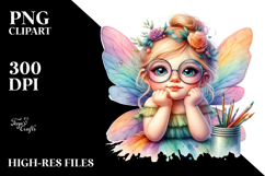 Adorable Fairy Baby in Writer&#039;s es, High-Res PNG Product Image 2