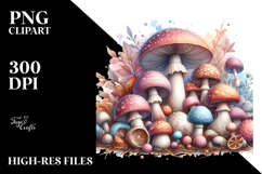 Detailed Pastel Shiny Mushroom PNG Product Image 2