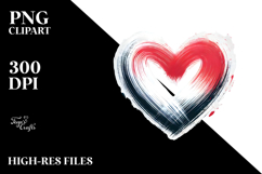 Simple Paintbrush Style Heart, PNG Product Image 2